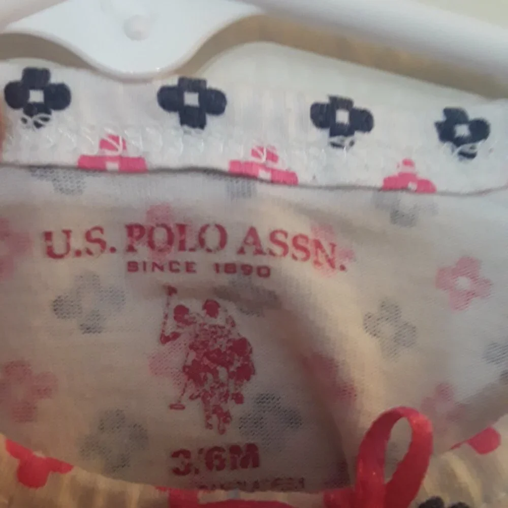 U.S. Polo Assn. Pink and Blue Patterned Bodysuit